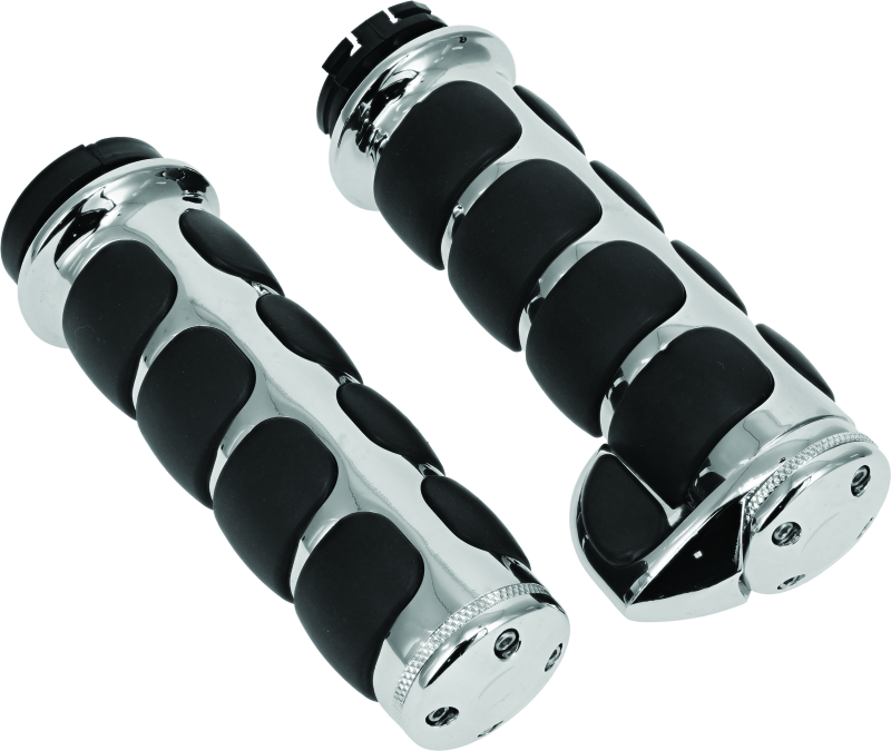 Kuryakyn ISO Grips With Throttle Boss Dual Cable Chrome