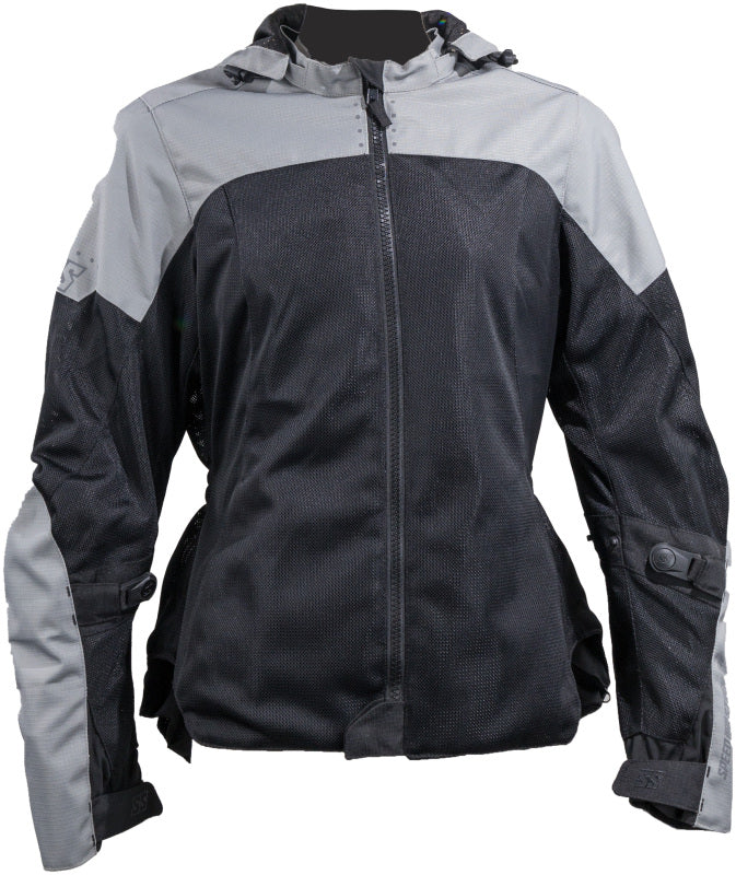Speed and Strength Starstruck Mesh Jacket Grey/Black Womens - Large