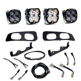 Baja Designs 23-25 Ford SD Squadron Sport/SAE 2.0 Dual Fog Pocket Kit Upfitter (SAE Fog) - Clear