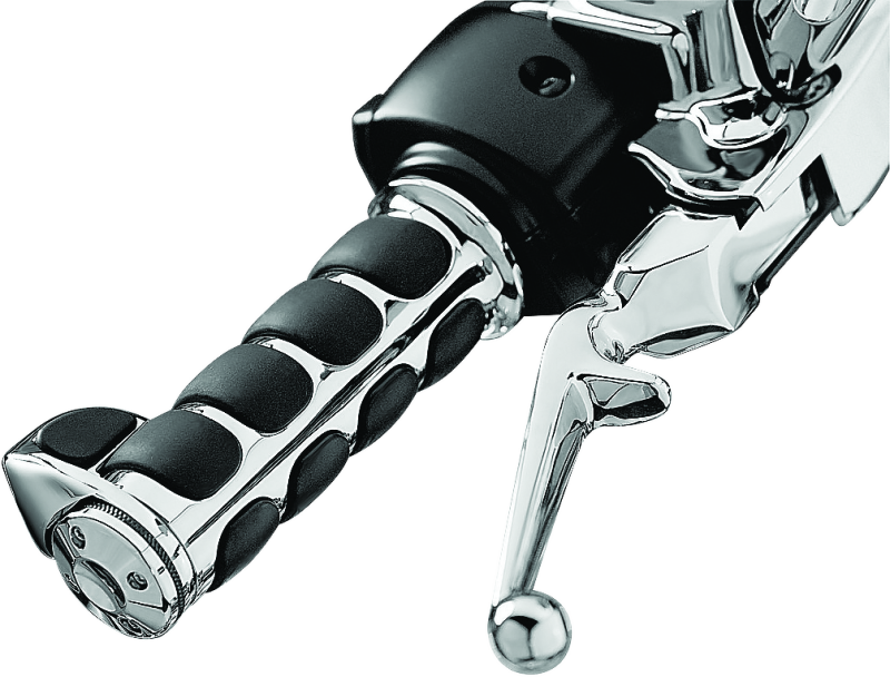Kuryakyn ISO Grips With Throttle Boss Throttle-By-Wire Chrome