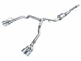 AWE Tuning 2021+ GMC Suburban/Yukon XL 5.3L 0FG Split Rear Exit Catback - Quad Chrome Silver Tips