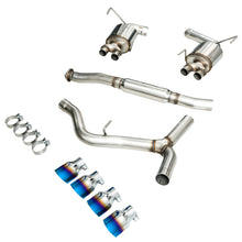 Load image into Gallery viewer, AWE Tuning 2015+ VA WRX Sedan Touring Edition Exhaust - Vapor Blue Quad Tips