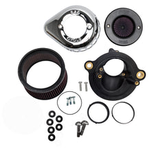 Load image into Gallery viewer, S&amp;S Cycle M8 Gen 2 Models Stealth Air Cleaner Kit w/ 1in Filter Air Stinger 58/64/68mm TB - Chrome