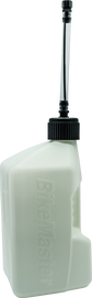 BikeMaster 5 Gallon White Jug Black Cap w/ Auto Shut Off Hose