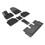 3D MAXpider 2026 Hyundai Palisade 8-Seat (Gas) Kagu Full Set Floor Mat - Black (6pc)