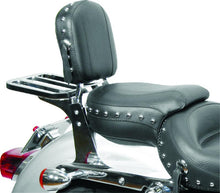 Load image into Gallery viewer, Mustang Harley Sissy Bar Pad Low Medallion Style - Black