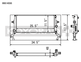 Koyo 22-26 Hyundai Elantra N All Aluminum Radiator
