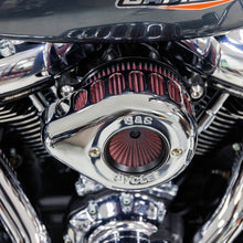 Load image into Gallery viewer, S&amp;S Cycle M8 Gen 2 Models Stealth Air Cleaner Kit w/ 1in Filter Air Stinger 58/64/68mm TB - Chrome
