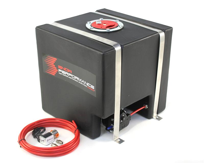 Snow Performance Water Tank Upgrade 7gal (w/Braided SS Line/Brackets/Solenoid/4AN Fittings)