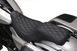 Mustang 23-25 HD Dble Diamond Low Squareback CVO Road Glide (ST), Rd Glide and Str Glide Black