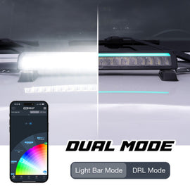 XK Glow XKmax 7in Offroad Light Bar w/ RGBW Chasing DRL & App Control