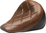 Mustang 18-21 Indian Scout Bobber Standard Touring Solo Seat Diamond Stitch - Brown