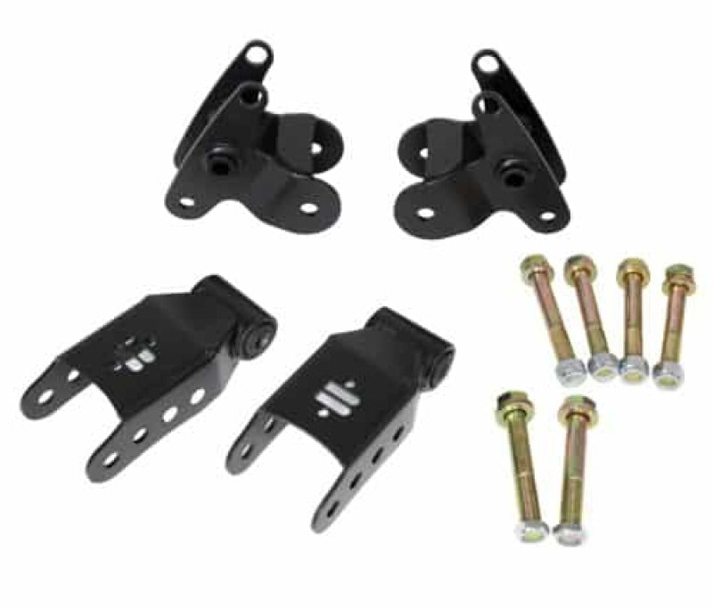 Ridetech 2015+ Ford F150 Leaf Spring Bracket Kit - Rear
