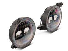 Load image into Gallery viewer, Raxiom 18-23 Jeep Wrangler JL Axial Series 9-In Angel Eye LED Headlights- Black Housing (Clear Lens)