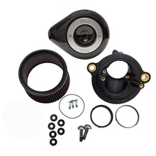 Load image into Gallery viewer, S&amp;S Cycle M8 Gen 2 Models Stealth Air Cleaner Kit 1in Filter Teardrop 58/64/68mm TB - Carbon Fiber