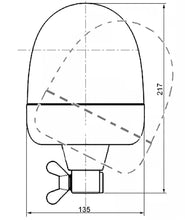Load image into Gallery viewer, Hella Rota Compact 12V Amber Lens Beacon w/ Flexible Pole Mount