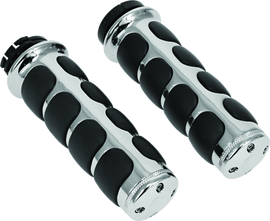 Kuryakyn ISO Grips Without Throttle Boss Dual Cable Chrome