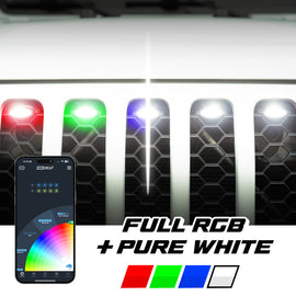 XK Glow XKmax Pre-Runner Style RGBW LED Grill Pods - 7pc