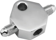 Load image into Gallery viewer, Bikers Choice Chrome Brake Tee 1/8 NPT Center Hole Male AN-3 Side Holes