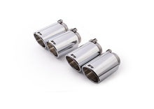 Load image into Gallery viewer, Remus Stainless Steel 102mm Angled Rolled Edge Chrome Tail Pipe Set (Quad Tips)