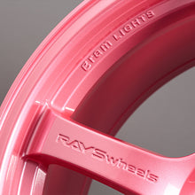 Load image into Gallery viewer, Gram Lights 57CR 18x9.5 +38 5x114.3 Sakura Pink Wheel (w/ Center Cap &amp; No. 21 BK Air Valve)