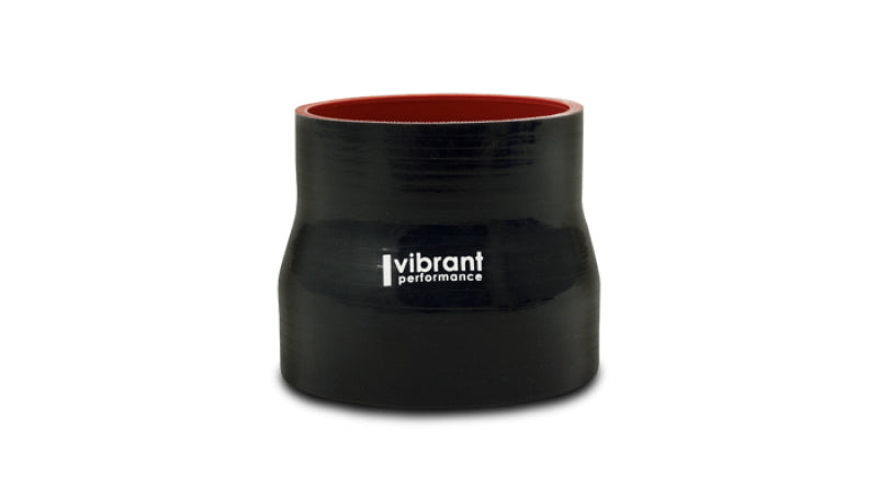 Vibrant Silicone Reducer Coupler 1.375in ID x 1.125in ID x 3.00in Long - Black