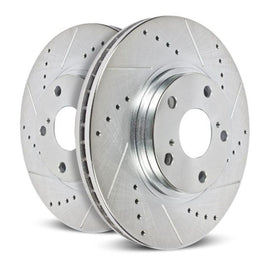 Power Stop 13-16 Ford F-450 Super Duty Front Drilled & Slotted Rotor - Pair