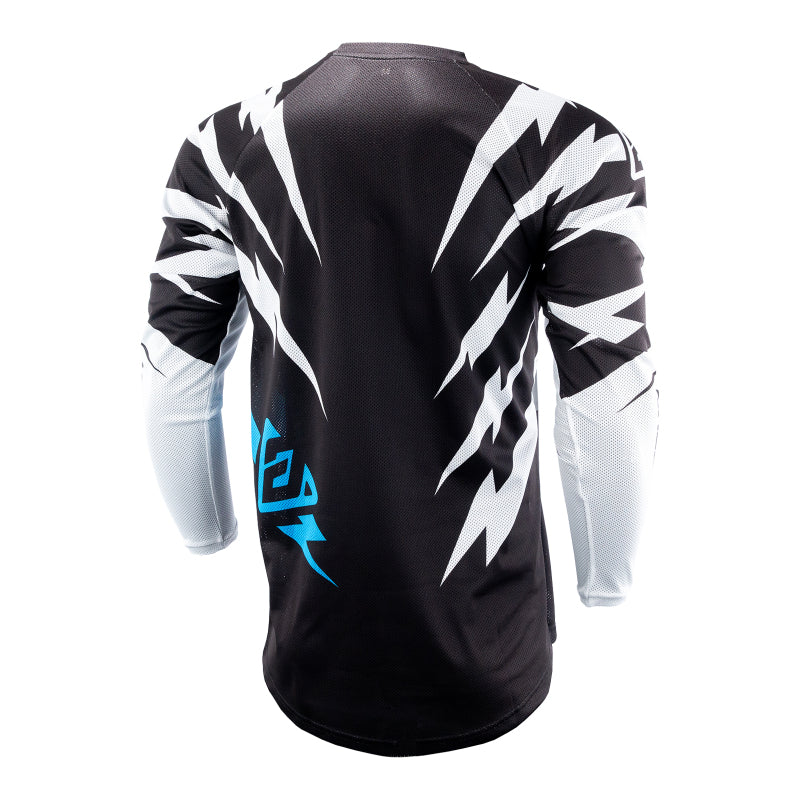 Answer 26 LE Syncron Rizz Vented Jersey Black/White/Cyan Youth - Small