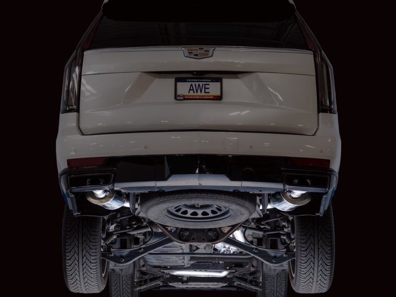 AWE Tuning 2021+ Cadillac Escalade 6.2L 0FG Dual Exit Exhaust System (Reuses OE Tips)