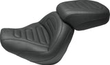 Mustang 18-21 Harley Fat Bob Standard Touring Solo Seat Trapezoid- Black