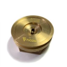 Load image into Gallery viewer, Ticon Industries Tig Aesthetics 3in Universal V-Band Heat Sink w/ Purge - Tellurium Copper