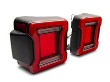 Load image into Gallery viewer, Raxiom 07-18 Jeep Wrangler JK Axial Series JL Style LED Tail Lights- Black Housing- Red Lens