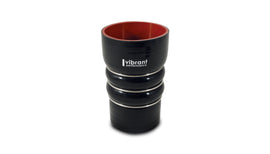 Vibrant Silicone Coupling 4 Ply Aramid CAC Transition Hose 3.25in x 3in Inlet/Outlet - Black