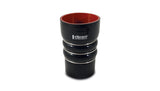 Vibrant Silicone Coupling 4 Ply Aramid CAC Transition Hose 4in x 3.5in Inlet/Outlet - Black