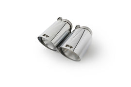 Remus Stainless Steel 102mm Angled Straight Cut Chrome w/Adj Clamp Tail Pipe Set (Pair)