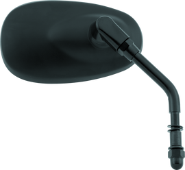 BikeMaster Harley Oval Mini Mirror - Each - Matte Black