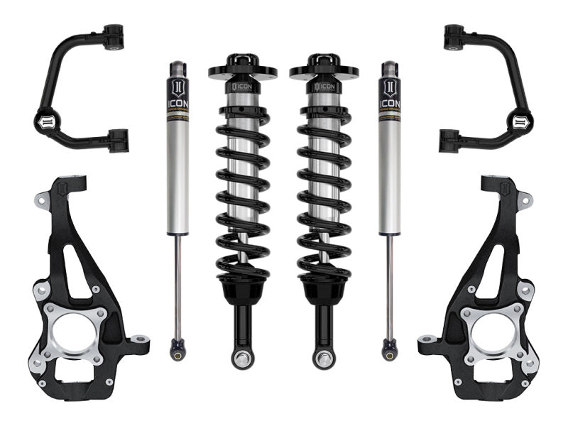 ICON 21-24 Ford F150 4WD 3.5-4.5in Stage 1 Suspension Sys Tubular Uca