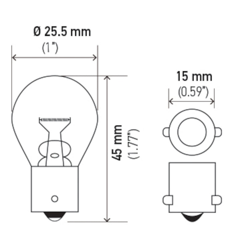 Hella Bulb 1156 12V 27W BA15s S8 (MOQ 10)