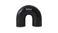 Load image into Gallery viewer, Vibrant 4 Ply Reinforced Silicone Elbow Connector - 1in ID x 5.875in Leg 180 Deg Elbow (BLACK)