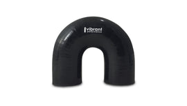 Vibrant 4 Ply Reinforced Silicone Elbow Connector - 1in ID x 5.875in Leg 180 Deg Elbow (BLACK)