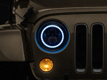 Load image into Gallery viewer, Raxiom 97-18 Jeep Wrangler TJ/JK Axial 7-Inch LED Headlights w/RGB Halo- Black Housing (Clear Lens)