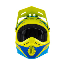 Load image into Gallery viewer, Answer 26 AR1 Mototown Helmet Matte Hyper Acid/Cyan/Dark Blue Youth - Medium