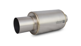 Vibrant Titanium Muffler w/Straight Cut Natural Tip 3.5in Inlet / 3.5in Outlet