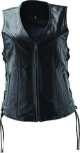 Load image into Gallery viewer, Kuryakyn Leather By River Road Sapphire Leather Vest Black Womens - XL