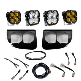 Baja Designs 20-22 Ford SD Squadron Pro/SAE 2.0 Fog Pocket Kit Upfitter (SAE Fog) - Baja Amber