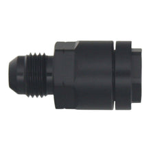 Load image into Gallery viewer, DeatschWerks 6AN Male Flare to 3/8in Female EFI Quick Connect Adapter - Anodized Matte Black