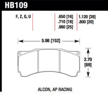 Load image into Gallery viewer, Hawk AP Racing Alcon DTC-60 Race Brake Pads