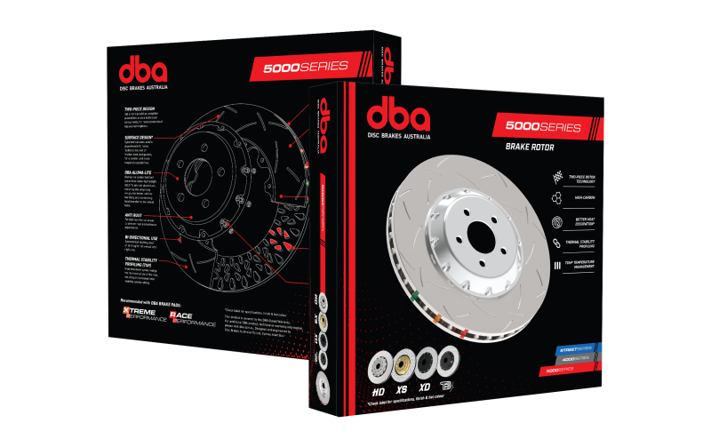 DBA 09+ Nissan GT-R Rear T3 Slotted 5000 Series Brembo Only Replacement Rotor (No hardware or hat)
