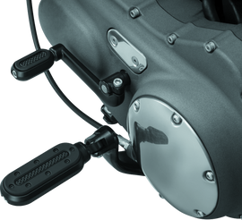 Kuryakyn Heavy Industry Pegs With Adapters Satin Black