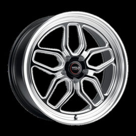 Weld S107 20X8 Laguna 5X127 ET00 BS4.50 Gloss Black MIL Dia 78.1